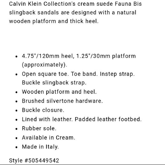 Calvin Klein Collection Sling Back Heels 37.5 - Picture 7 of 7